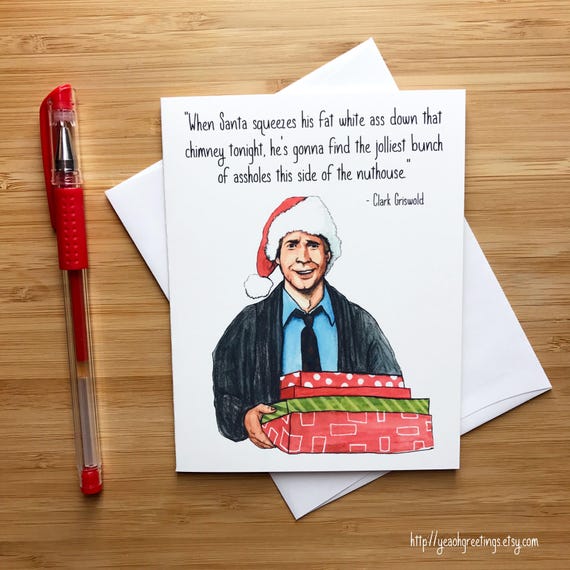 Funny Christmas Card Christmas Vacation Chevy Chase Clark