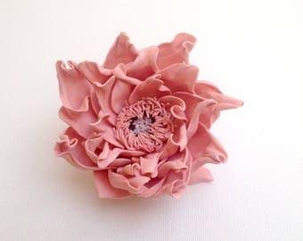 Girlfriend|gift salmon hair flower Delicate hair summer trend Stylish accessory apricot hair ties teen gift peach Fashionable style beige