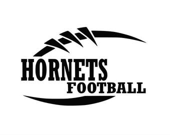 Hornets Football high school college SVG File Cutting, DXF, EPS design, cutting files for Silhouette Studio and Cricut Design space Sport
