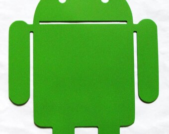 Android green metal Google Mobile Operating System Robot Droid Verizon App Metal Droid wall art Green Android