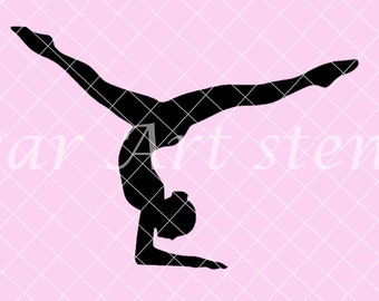 Gymnastics stencil | Etsy