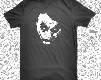 Joker Why So Serious T-Shirt Heath Ledger Tribute Tee Joker T-Shirt Homemade Silkscreen T-Shirt Graphic Tee Men Women S-3XL T-Shirt