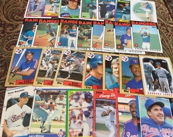 28 Texas Rangers Baseball Cards 1980's