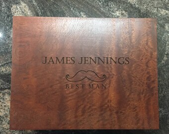 Custom Engraved Humidor, Best Man Gift Box