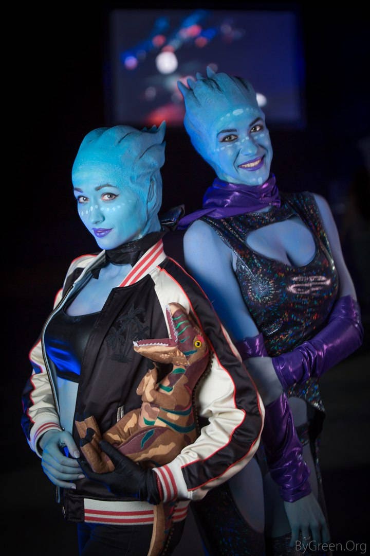 Asari Dancer Mass Effect Cosplay Costume 