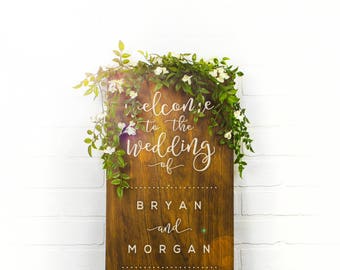 Welcome Wedding Sign, Wood Wedding Sign, Custom Wood Signs, Rustic Wedding, Engagement Gift, Wedding Gift, Wedding Decoration (GP1123)