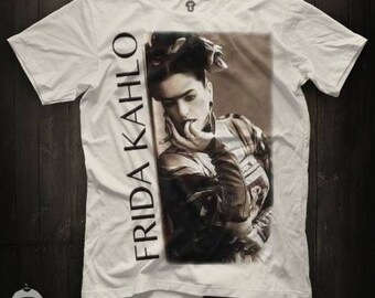 Frida Kahlo Unisex White T Shirt Graphic Tee Frida Kahlo Men Shirt Frida Kahlo Girl Shirt Size S M L XL 2XL