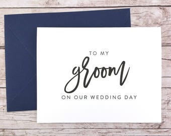 To My Groom On Our Wedding Day Card, To My Groom Card, Wedding Day Card, Wedding Gift, Card To Groom From Bride - (FPS0017)