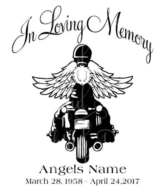 Download In Loving Memory Motorcycle Loss SVG Sticker Decal Car Decal