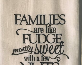 Family STENCIL Families are like fudge mostly sweet with