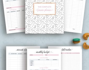 Finance planner, Budget Planner Printable, Debt payoff, Monthly Budget, Expense Tracker, Monthly Saving, Dave Ramsey, letter size, A4