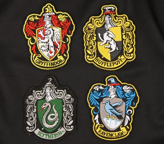 Set of 4pcs Harry Potter Hogwarts School House Embroidered