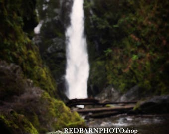 Forest Waterfall Newborn Digital Background
