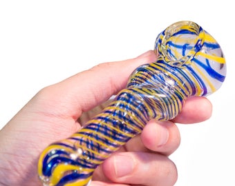 Glass pipe, Glass Smoking Pipe Handcrafted collectible gift, Glass Pipes