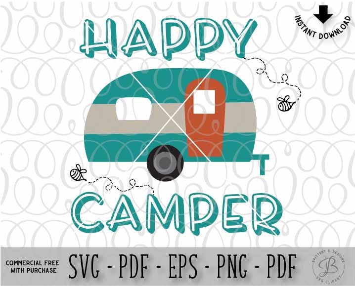 Download Camper svg Happy camper svg Camping svg camping cut files