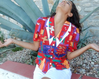 Vintage Red Picasso Shirt
