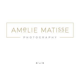 Modern Minimalist Logo, Minimal Photography Logo, Clean Modern Watermark, Minimalist Watermark, Elegant Logo, Clean Business Card, Gold Logo