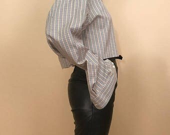 Plaid oversized menswear shirt L