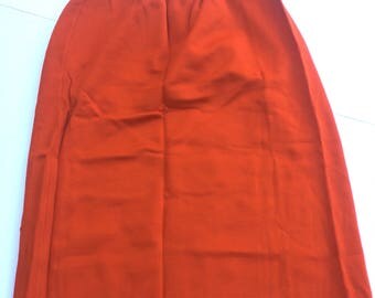 Vintage 70s burnt orange skirt with elastic waist