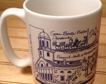 Pfaltzgraff Hart Design Studio Boston , Mass Scenes Coffee Mug Vintage 1989