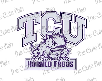 TCU Horned Frogs Logo Svg Dxf Eps Png Jpg Cdr Ai Cut Vector File Silhouette Cameo Cricut Design Vinyl Decal