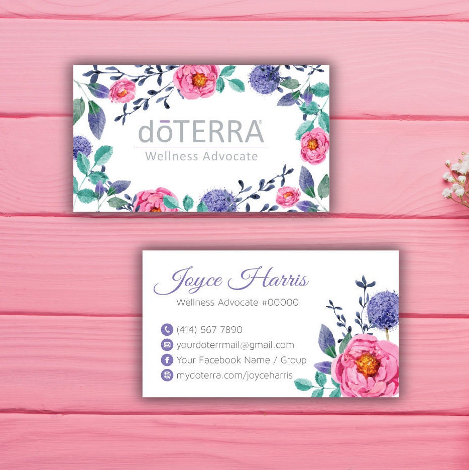 Doterra Business Card Custom Doterra Business Card Custom