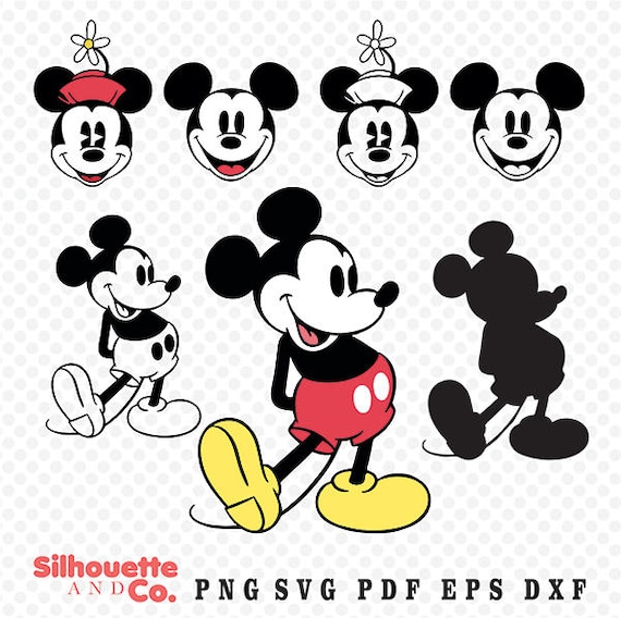 Download Classic Mickey SVG DXF Retro Mickey Clipart Disney svg