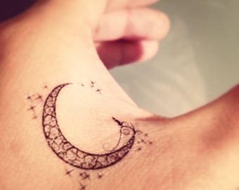 moon tattoo etsy moon tattoo etsy