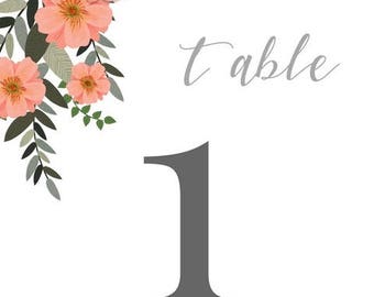 Table number signs | Etsy