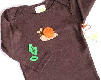 snail baby long sleeve lap T