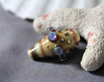 Elizabeth Creations COLORFUL artisan handmade lampwork focal bead Sra