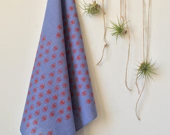Eyeball Bandana in Red and Chambray