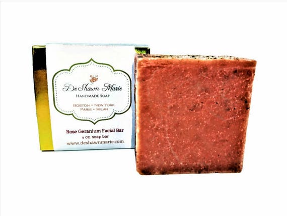 SOAP - Rose Geranium Soap, Facial soap, Cold Process Soap, Vegan Soap, Organic Soap, Soap Gift, Mother's Day Gift, Christmas Gift, Birthday
