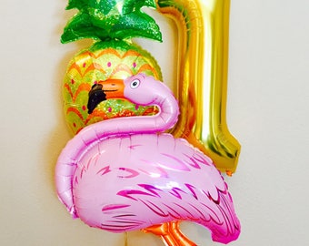 Flamingo First Birthday, Flamingo Birthday, Flamingo Balloon, Pineapple Party, Flamingo Party, Number Balloons, Flamingo and Pineapple Set