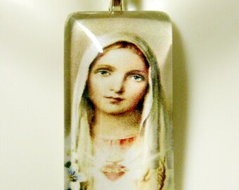 Immaculate heart of Mary pendant with chain - GP12-002
