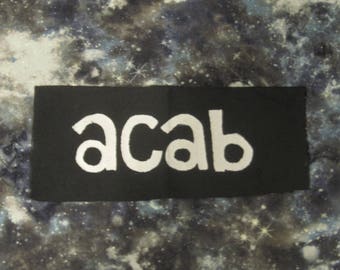 acab patch - all cops are bastards, all cats are beautiful, ftp, police violence, punk patch, anarchy, anarchist, antifa, antiracist justice