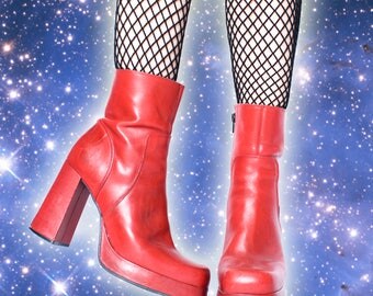 70s disco platform boots