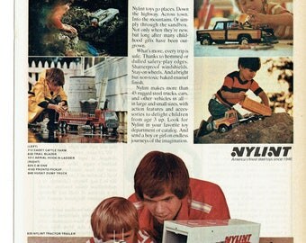 1978 Advertisement Nylint Toys Trucks Fires Engine Pickup Steel Farm Vehicles Boys Girls American Playroom Trucker Wall Art Decor