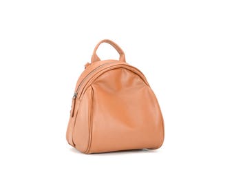 leather backpack yellow