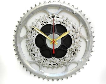 Bicycle Wall Clock - Industrial Wall Clock - Bicycle Clock - Bike Clock - Shimano, Sram - Unique Wall Clock - Boyfriend Gift - Husband Gift