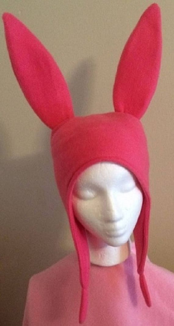 Pink bunny ears hat Louise Belcher inspired hat Free Shipping