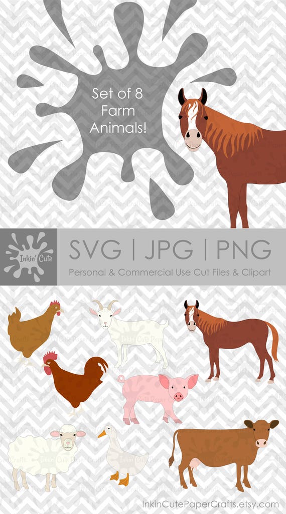 Download Farm Animal SVG Farm Animal Clipart Barnyard Animal SVG