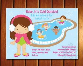 Winter Pool Party Invitations 10