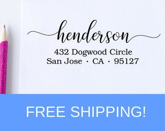 Custom Self Inking Return Address Stamp, self ink address stamp, wedding stamp, wedding engagement gift, housewarming gift (D206)