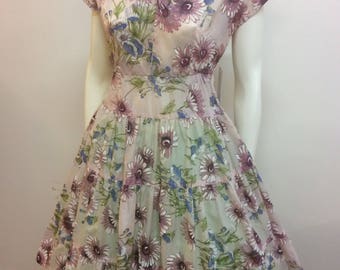 50’s Paisley Striped Apron Day Dress by Carol Rodgers Juniors