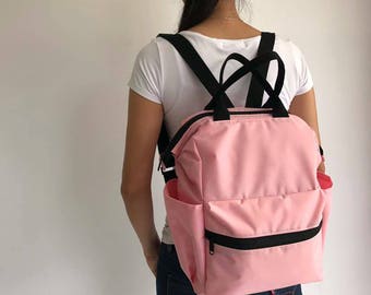 SALE 15% Navy Nylon Backpack Diaper Bag Water resistant Backpack,backpacks ,Laptop bag, diaper bag, School bag, Gift for her, Baby Shower
