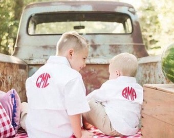TODDLER Fishing Shirt/ Monogrammed --Sizes 12 MONTHS- 2/3 - 4/5 --NEW !!!!!