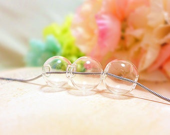 Glass Bubble Necklace, Glass Bubble Jewelry, Clear Bubble Necklace, Bubble Statement Necklace, Transparent Necklace, Glass Orb Necklace