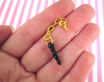 10 Cell Phone Dust Plug/ Earphone Jack Plug with chain and eyehook #1057