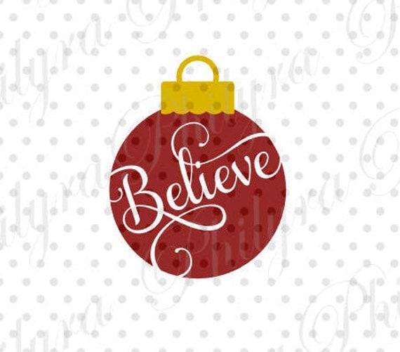 Download Believe Christmas Ornament Svg Sign Svg Christmas Svg